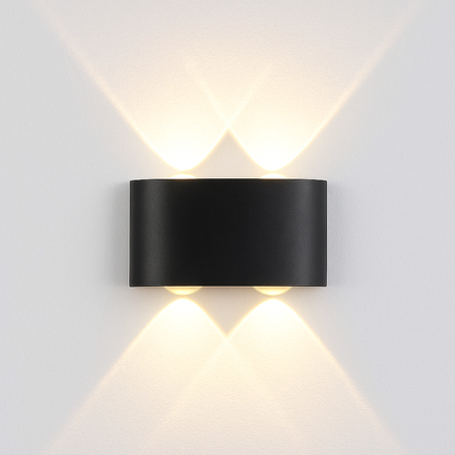 Modern LED Outdoor Wall Light Fixture Black or White for Porch, Garden & Entryway Lighting