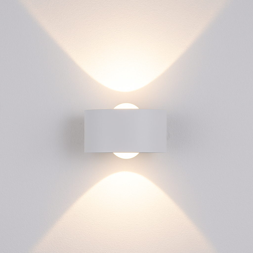 Modern LED Outdoor Wall Light Fixture Black or White for Porch, Garden & Entryway Lighting