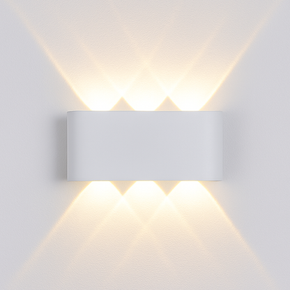 Modern LED Outdoor Wall Light Fixture Black or White for Porch, Garden & Entryway Lighting