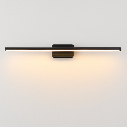 LED Bathroom Vanity Light Fixture – Slim Rectangular Wall Sconce for Mirror Lighting – Metal Bar Mount – Modern Design for Powder Room