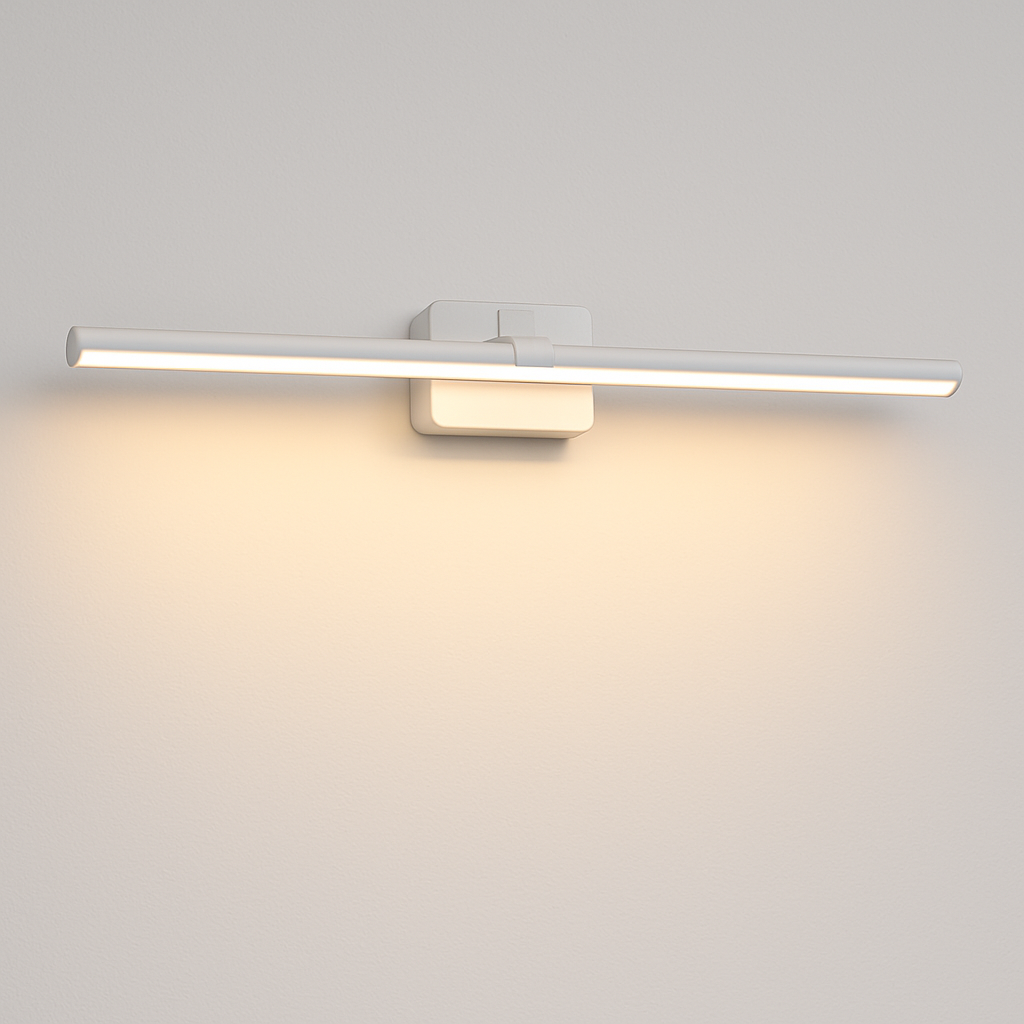LED Bathroom Vanity Light Fixture – Slim Rectangular Wall Sconce for Mirror Lighting – Metal Bar Mount – Modern Design for Powder Room