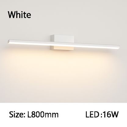 LED Bathroom Vanity Light Fixture – Slim Rectangular Wall Sconce for Mirror Lighting – Metal Bar Mount – Modern Design for Powder Room