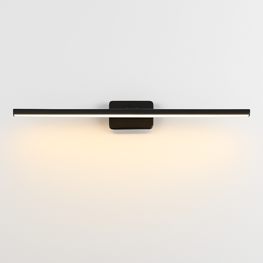 LED Bathroom Vanity Light Fixture – Slim Rectangular Wall Sconce for Mirror Lighting – Metal Bar Mount – Modern Design for Powder Room