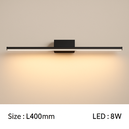 LED Bathroom Vanity Light Fixture – Slim Rectangular Wall Sconce for Mirror Lighting – Metal Bar Mount – Modern Design for Powder Room