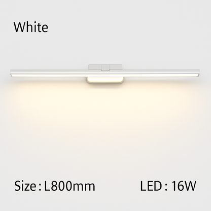 LED Bathroom Vanity Light Fixture – Slim Rectangular Wall Sconce for Mirror Lighting – Metal Bar Mount – Modern Design for Powder Room