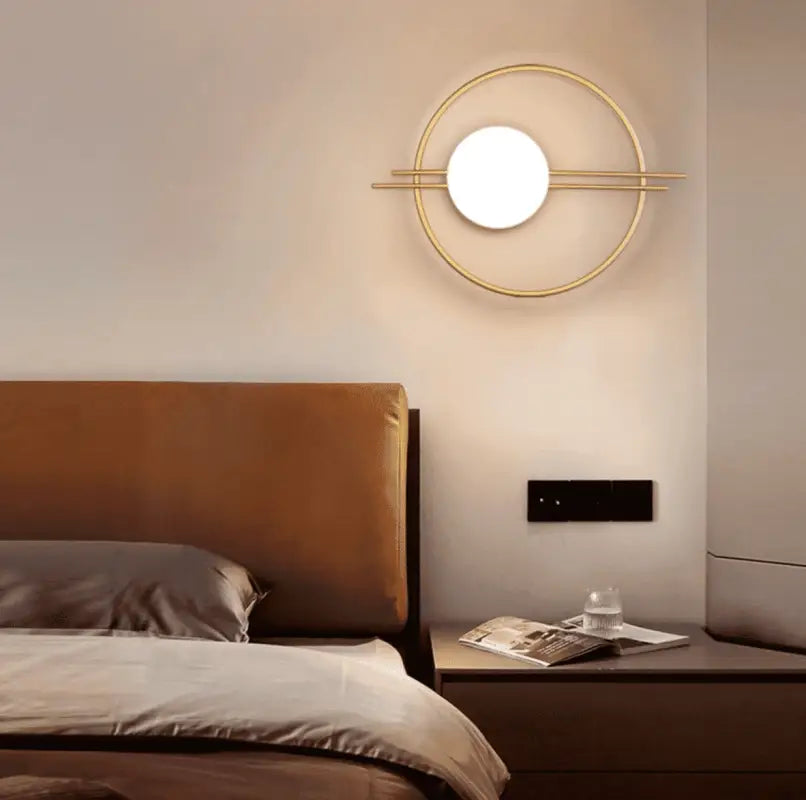 Articulating Sphere Sconce with 23-Inch Swing Arm for Bedside & Reading Nook Lighting – E27 Socket, Frosted Globe Shade, Metal Frame – Adjus