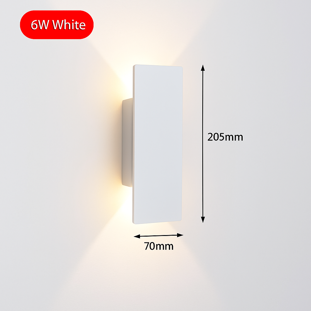 Modern Aluminum LED Wall Sconce for Hallway, Bedroom & Living Room – Up/Down Light