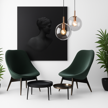 Glass Globe Wall Sconce with Metal Arm | Modern Industrial Hanging Sphere Light Fixture for Living Room, Bedroom & Dining