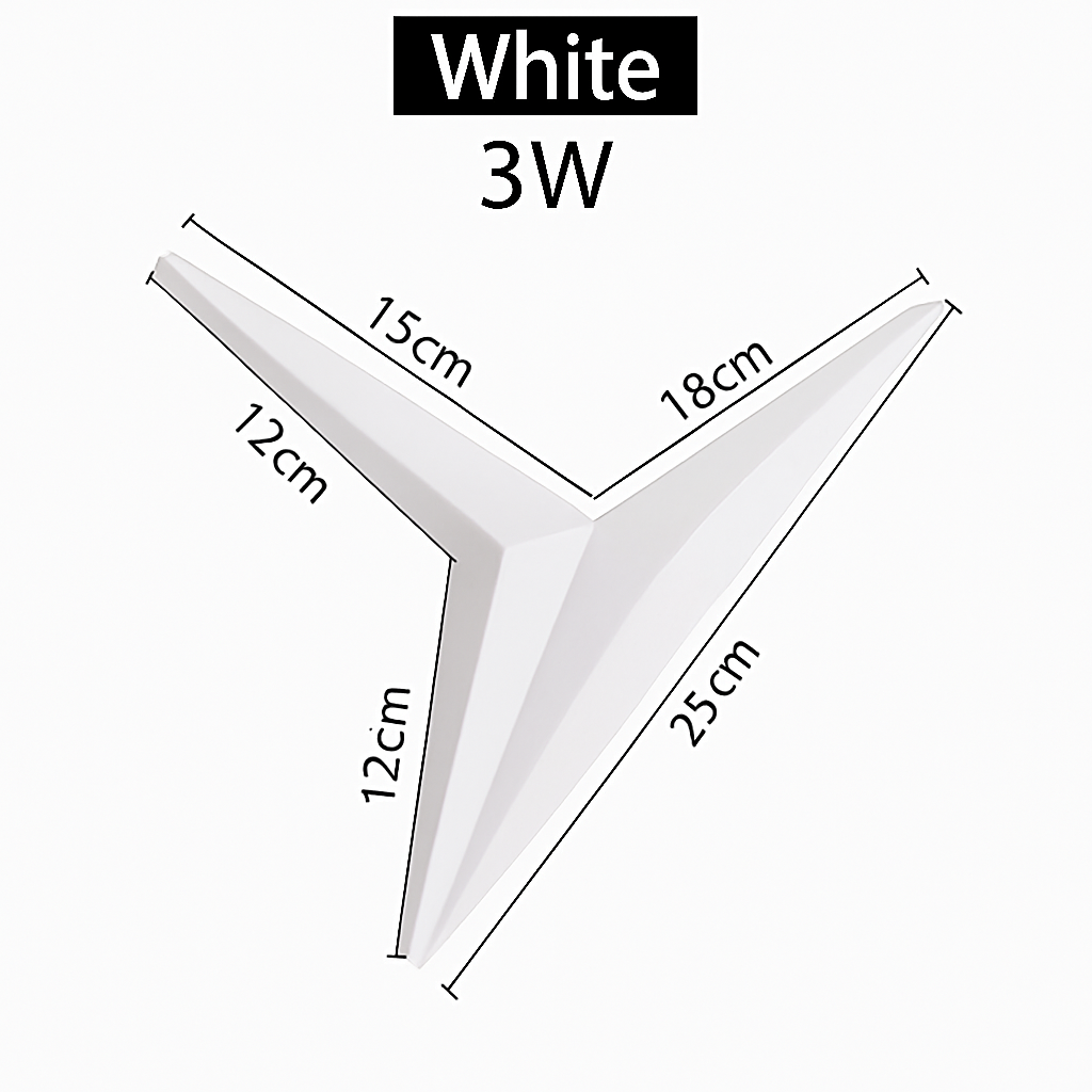 Modern Triangular Metal LED Wall Sconce – Contemporary Geometric Lighting for Living Room, Bedroom & Office