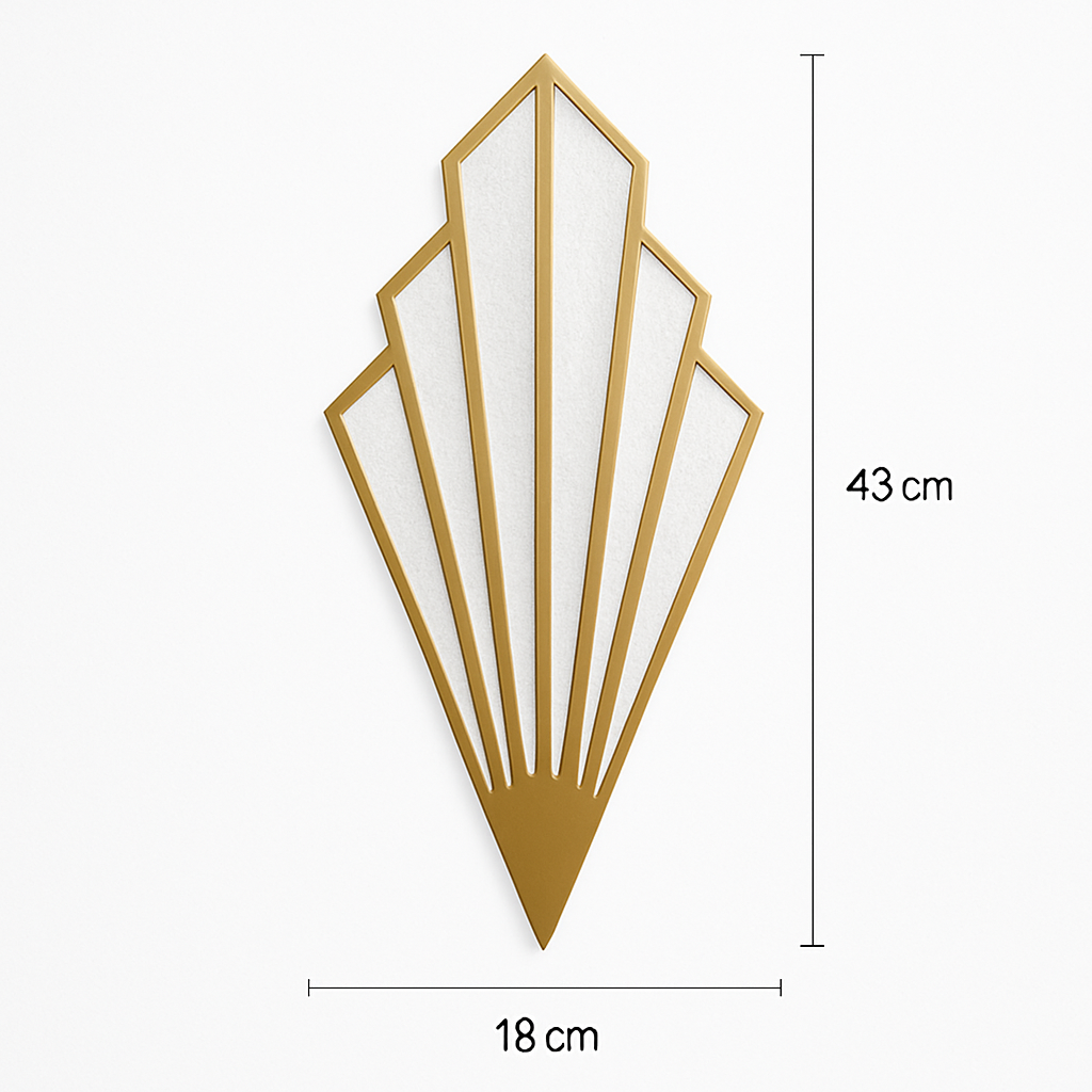 Applique murale géométrique triangulaire moderne en métal peint avec éclairage LED haut et bas pour chambre, couloir et salon