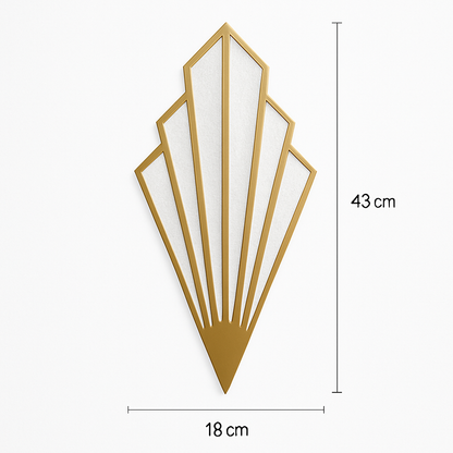 Applique murale géométrique triangulaire moderne en métal peint avec éclairage LED haut et bas pour chambre, couloir et salon