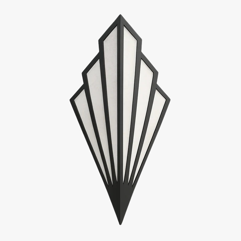 Applique murale géométrique triangulaire moderne en métal peint avec éclairage LED haut et bas pour chambre, couloir et salon