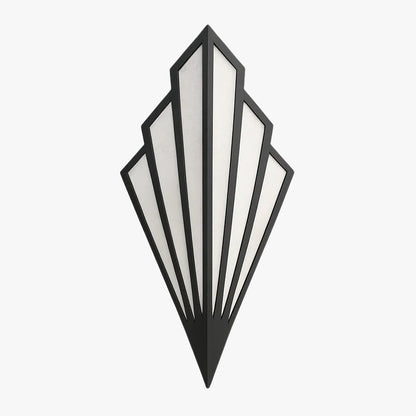 Applique murale géométrique triangulaire moderne en métal peint avec éclairage LED haut et bas pour chambre, couloir et salon