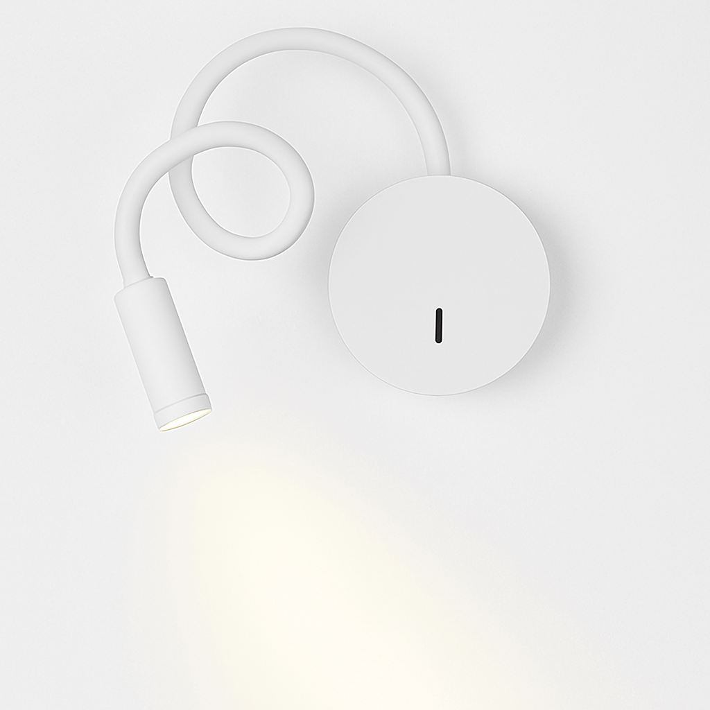 Adjustable LED Wall Sconce for Bedside Reading Light Rechargeable Battery Powered Directional Task Lamp Headboard Lighting Fixture for