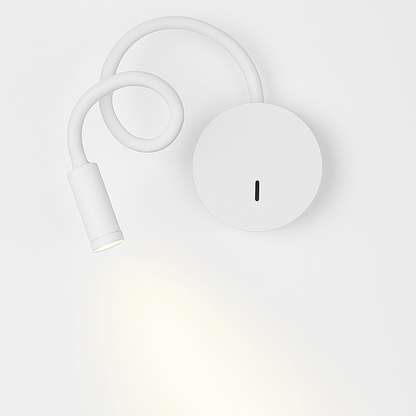 Adjustable LED Wall Sconce for Bedside Reading Light Rechargeable Battery Powered Directional Task Lamp Headboard Lighting Fixture for