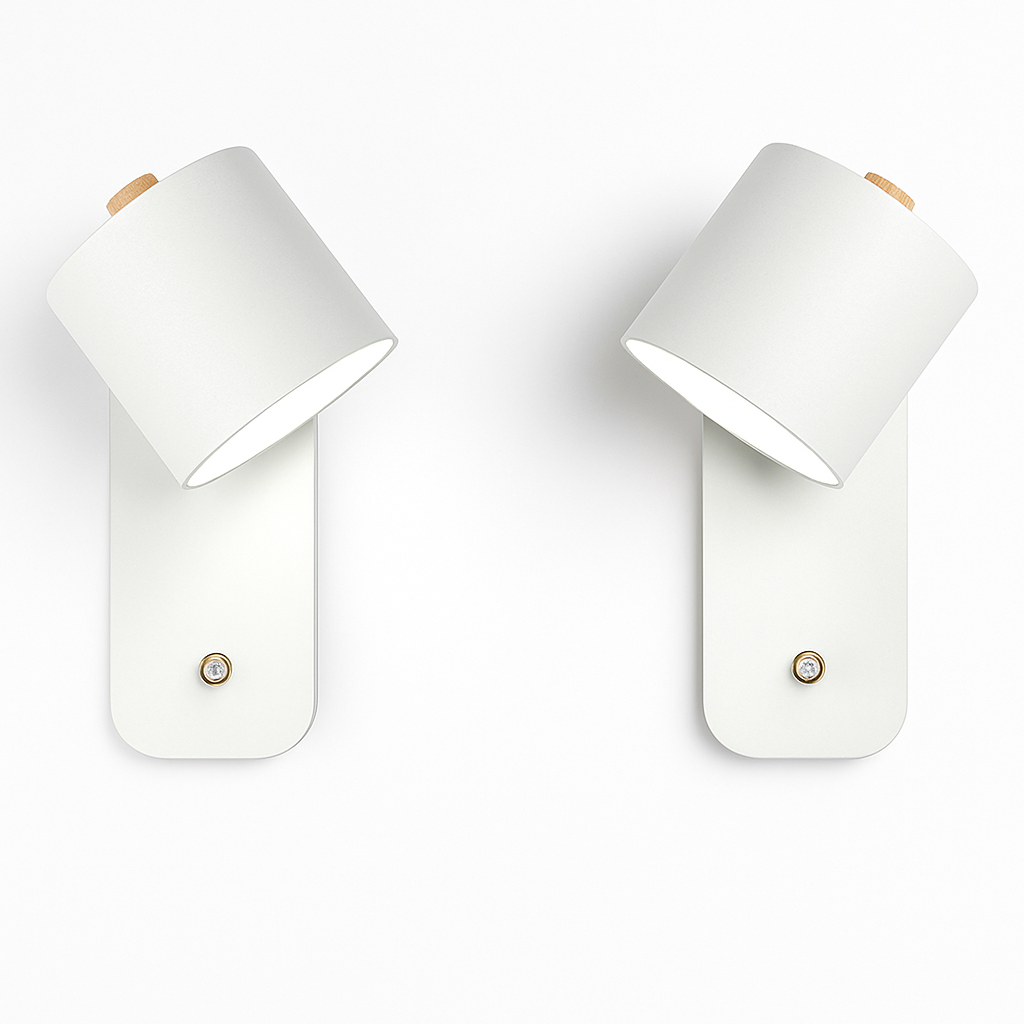 Metal Wall Sconce with Dual-Direction Glow E27 Socket Touch Control Perfect for Bedrooms Hallways and Reading Nooks Modern Minimalist Up-Dow