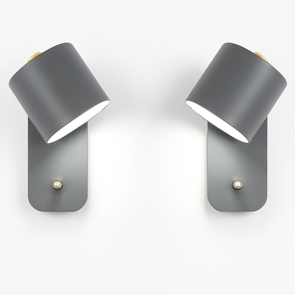 Metal Wall Sconce with Dual-Direction Glow E27 Socket Touch Control Perfect for Bedrooms Hallways and Reading Nooks Modern Minimalist Up-Dow