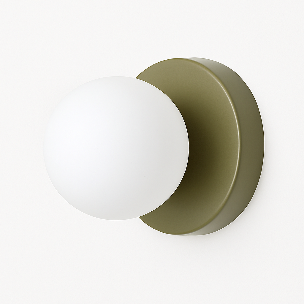 Compact Round Wall Sconce Modern Up Down Light Fixture Metal Bedroom Hallway Accent Lighting for Entryway, Bedside, Living Room &