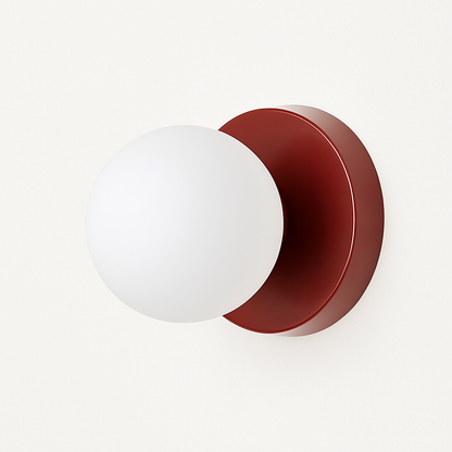 Compact Round Wall Sconce Modern Up Down Light Fixture Metal Bedroom Hallway Accent Lighting for Entryway, Bedside, Living Room &