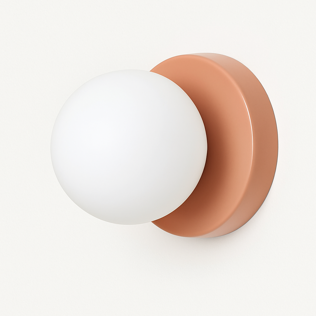 Compact Round Wall Sconce Modern Up Down Light Fixture Metal Bedroom Hallway Accent Lighting for Entryway, Bedside, Living Room &