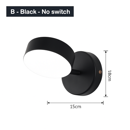 Contemporary Dual-Direction LED Wall Sconce for Bedroom Hallway Reading Nook Accent Lighting