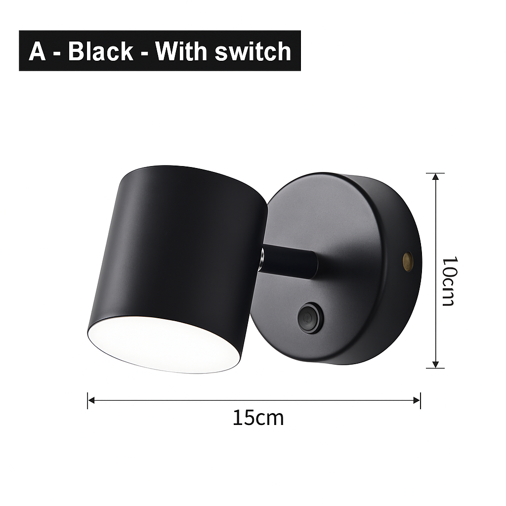 Contemporary Dual-Direction LED Wall Sconce for Bedroom Hallway Reading Nook Accent Lighting