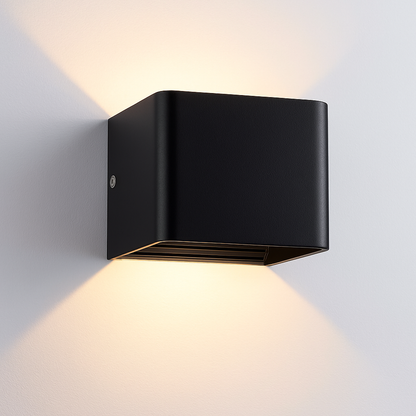 Contemporary Metal Cube LED Wall Sconce – Modern Lighting Fixture for Living Room, Bedroom, Hallway – Energy-Efficient Indoor Accent Light