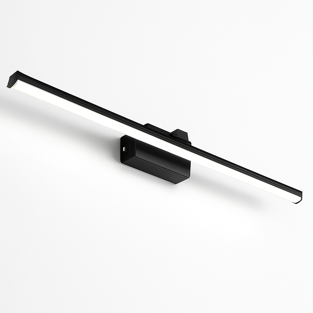 Aluminum Bathroom Vanity Light Bar | LED Mirror Wall Sconce for Modern Bath | Sleek Linear Design for Above Mirror Lighting | Black or
