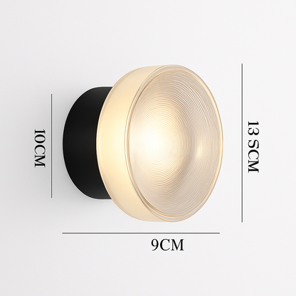 Applique murale LED circulaire contemporaine pour couloirs, chambres, salles de bain et salons