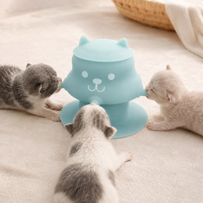 Ortekor 4-Nipple Silicone Nursing Feeder for Kittens & Puppies - Easier Litter Feeding with a Suction Base