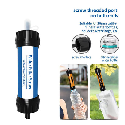 Portable Survival Water Purification Straw for Hiking, Camping & Emergency Preparedness – 4000L Capacity Filtration System with 0.01
