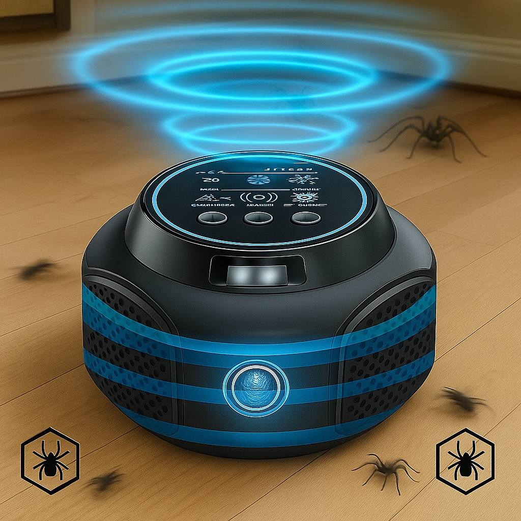 Ultrasonic Spider Repellent Plug-In for Home, Chemical-Free Pest Control Device, Safe for Kids & Pets, 3200 sq ft Coverage