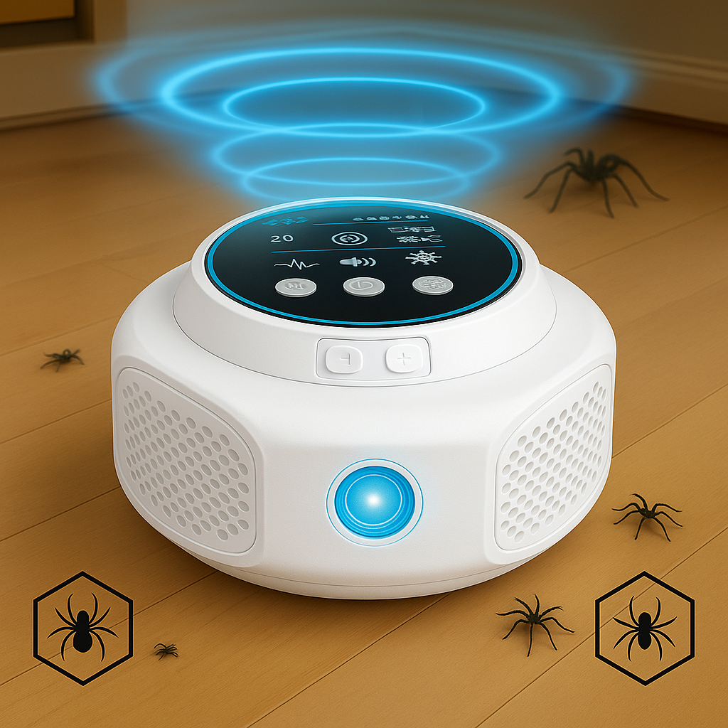 Ultrasonic Spider Repellent Plug-In for Home, Chemical-Free Pest Control Device, Safe for Kids & Pets, 3200 sq ft Coverage