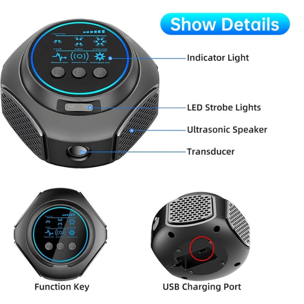Ultrasonic Spider Repellent Plug-In for Home, Chemical-Free Pest Control Device, Safe for Kids & Pets, 3200 sq ft Coverage