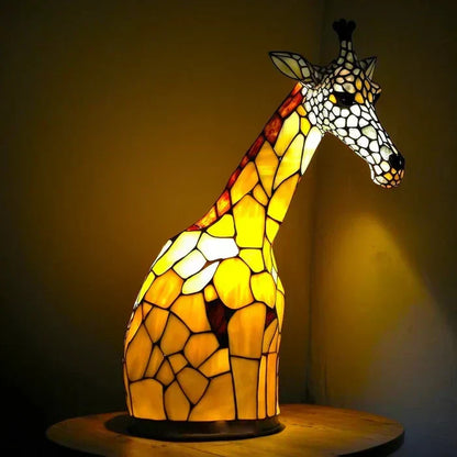 Decorative Animal Night Light Handcrafted Glass Sculpture Table Accent 12 in Tall for Bedroom Living Room Nightstand Decor 20 Wildlife