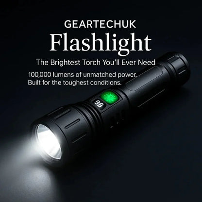 High-Lumen Rechargeable Tactical Flashlight with 5 Modes & 1640 ft Beam for Camping, Hunting & Emergency Use