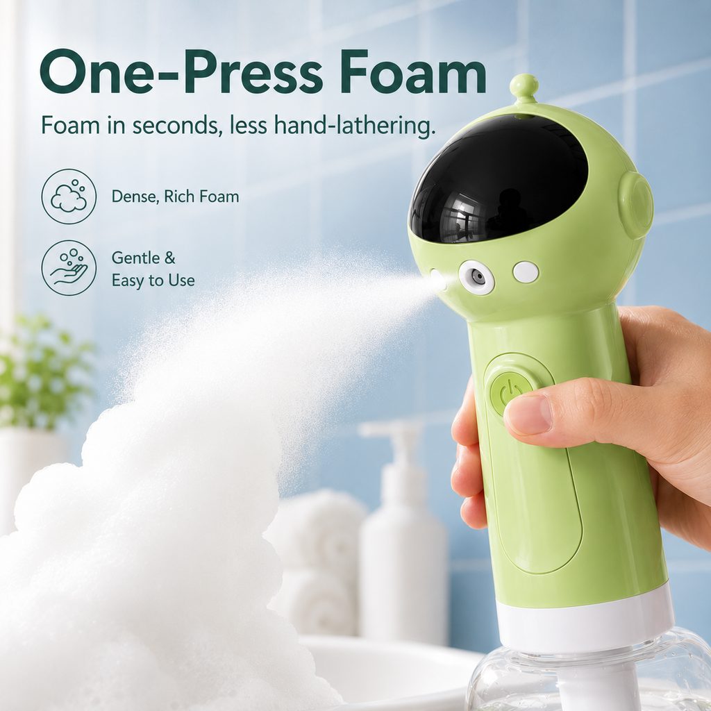 Ortekor AstroFoam Pet Bath Bubble Maker for Home Dog Baths - One-Press Dense Foam Sprayer for Less Hand-Scrubbing & Cleaner Bath Time