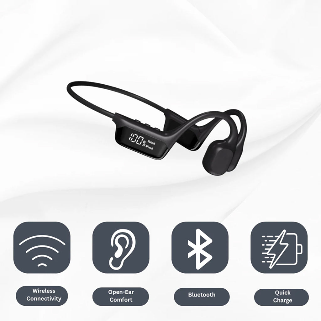 Open-Ear Bone Conduction Wireless Headphones – Lightweight Sport Earphones with 13-Hour Battery, IPX5 Water Resistant for Running, Cycling
