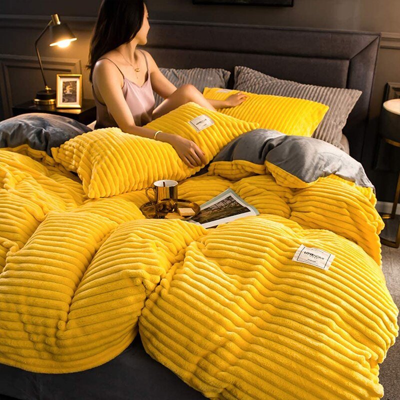 Housse de couette en polaire pelucheuse pour lit Queen/King, parure de lit texturée côtelée verte, housse de couette thermique isolante poids hiver pour nuits froides, chambre