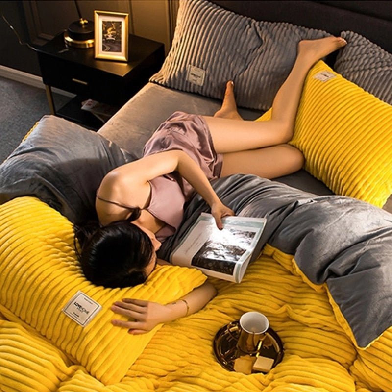 Housse de couette en polaire pelucheuse pour lit Queen/King, parure de lit texturée côtelée verte, housse de couette thermique isolante poids hiver pour nuits froides, chambre
