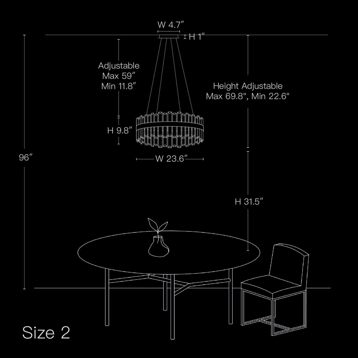 Tiered Crystal Chandelier with Gold Frame – Dining Room & Kitchen Island Ceiling Light – 19.7 to 39.4 inch diameter – Multi-Layer K9 Prism D
