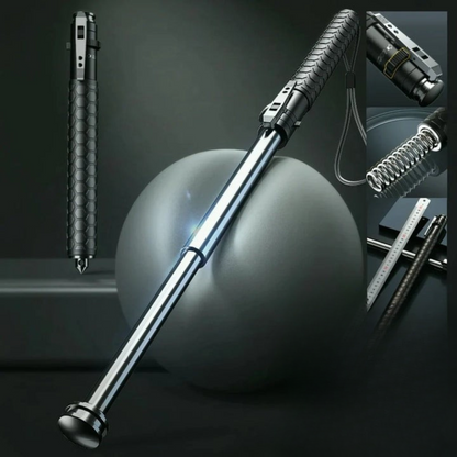 Telescopic Walking Stick with One-Click Deploy for Urban Safety & Trail Support 40-65 Inches Adjustable