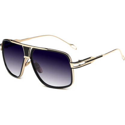 Men's Teardrop Sunglasses with UV Protection & Alloy Frame – Lightweight Metal Eyewear with Protective Case for Outdoor Travel