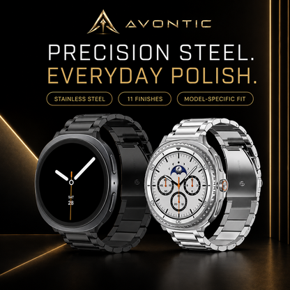 Stainless Steel Link Band for Galaxy Watch 9, Watch 8 & Watch 8 Classic – Premium Metal Bracelet Strap with Quick-Release Links – Fits