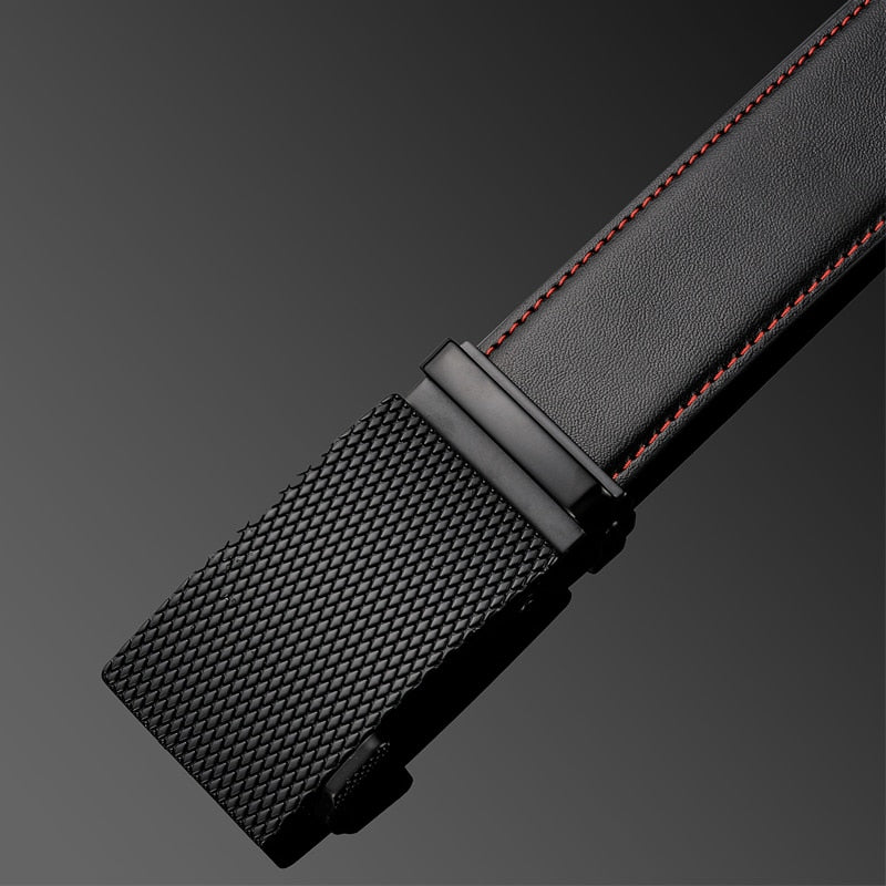 Men's Genuine Cowhide Leather Dress Belt with Scratch-Resistant Finish for Work & Formal Wear