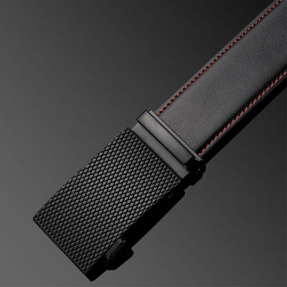 Men's Genuine Cowhide Leather Dress Belt with Scratch-Resistant Finish for Work & Formal Wear