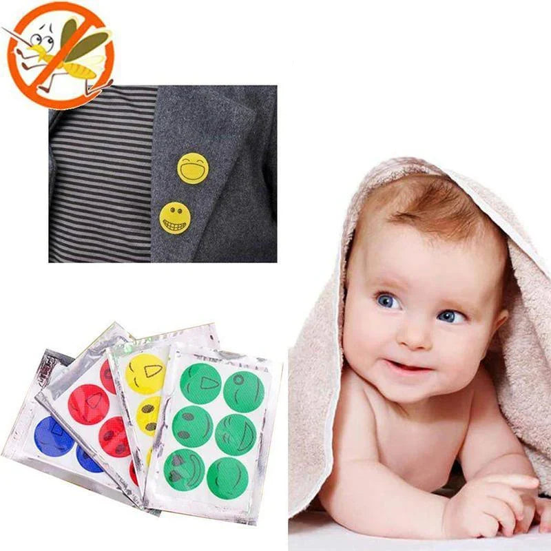 Autocollants anti-moustiques aux huiles essentielles naturelles, sans danger pour les bébés, protection 24 heures.