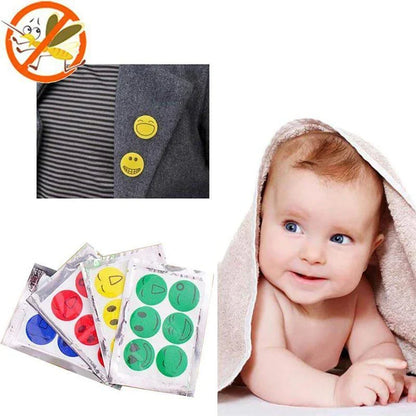 Autocollants anti-moustiques aux huiles essentielles naturelles, sans danger pour les bébés, protection 24 heures.