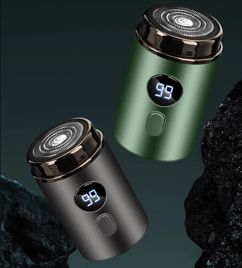 Compact USB Rechargeable Travel Shaver for Men On-the-Go Grooming Pocket-Size Cordless Facial Hair Trimmer Electric Razor