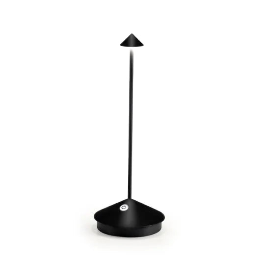 Rechargeable LED Desk Lamp with Dimmer - Cordless Aluminum Light for Patio, Dining & Bedside - 11.4 in Tall, 2700K Warm Glow, USB Powered fo